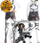 【In Stock】Anime Attack On Titan Cosplay Survey Corps Leather Suit Props Prop